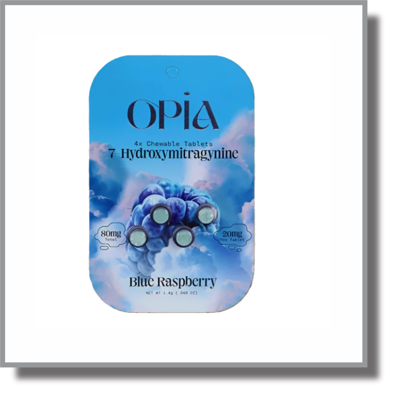 OPIA BLUE RASPBERRY 7- HYDROXYMITRAGYNINE 20MG 10/4/CT