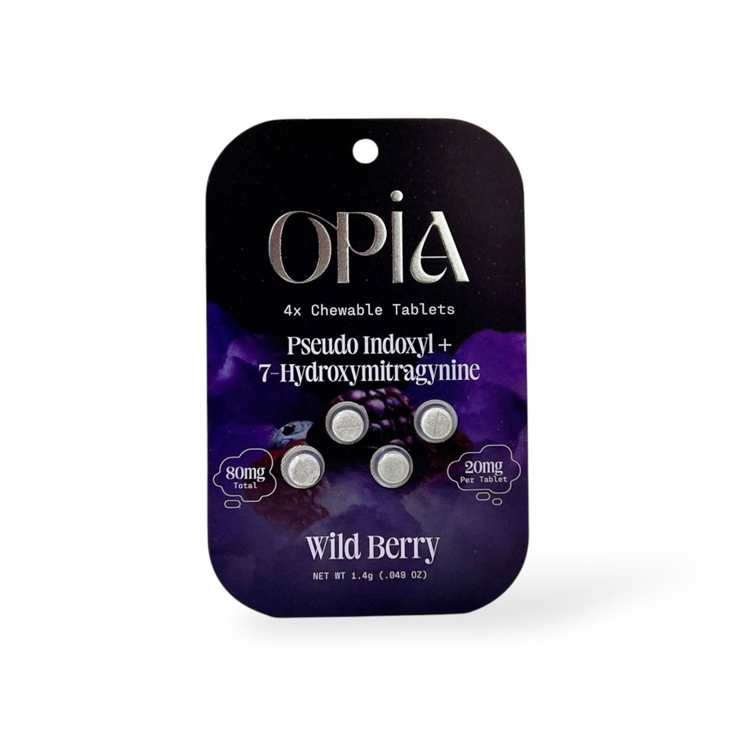 OPIA WILD BERRY PSEUDO INDOXYL +  7- HYDROXYMITRAGYNINE 20MG 10/4/CT
