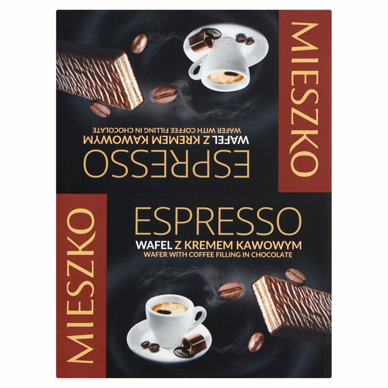 MIESZKO ESPRESSO WAFER W COFFEE FILLING IN CHOCOLATE CANDY 35/CT