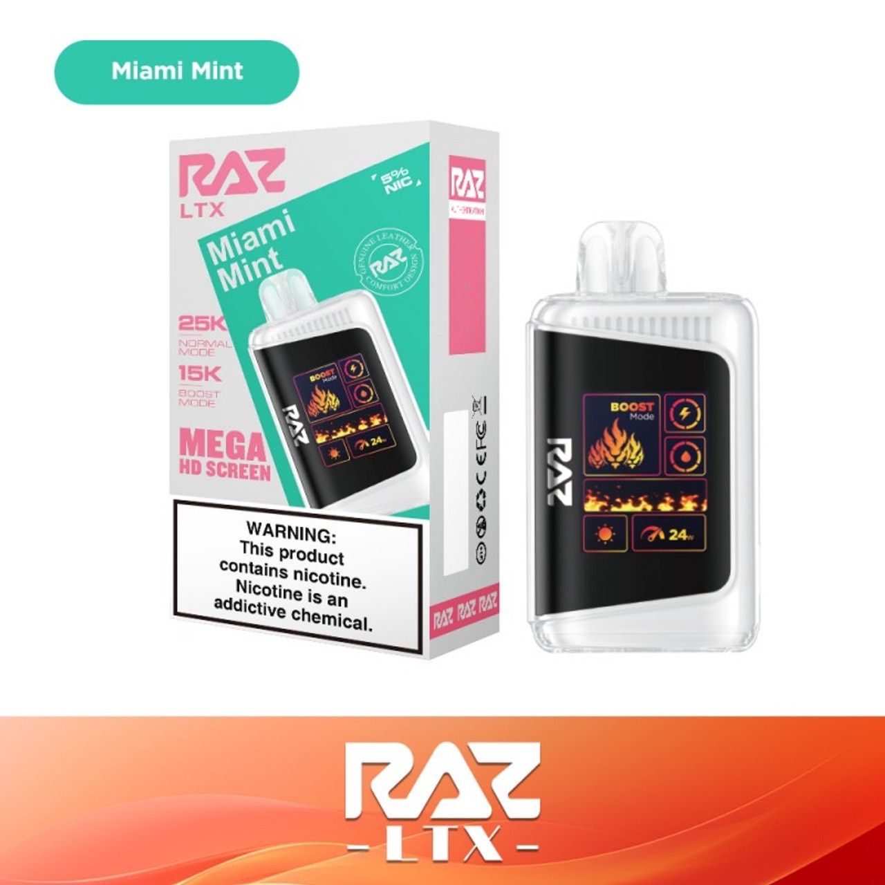 RAZ LTX 25K MIAMI MINT 16ML 5/CT