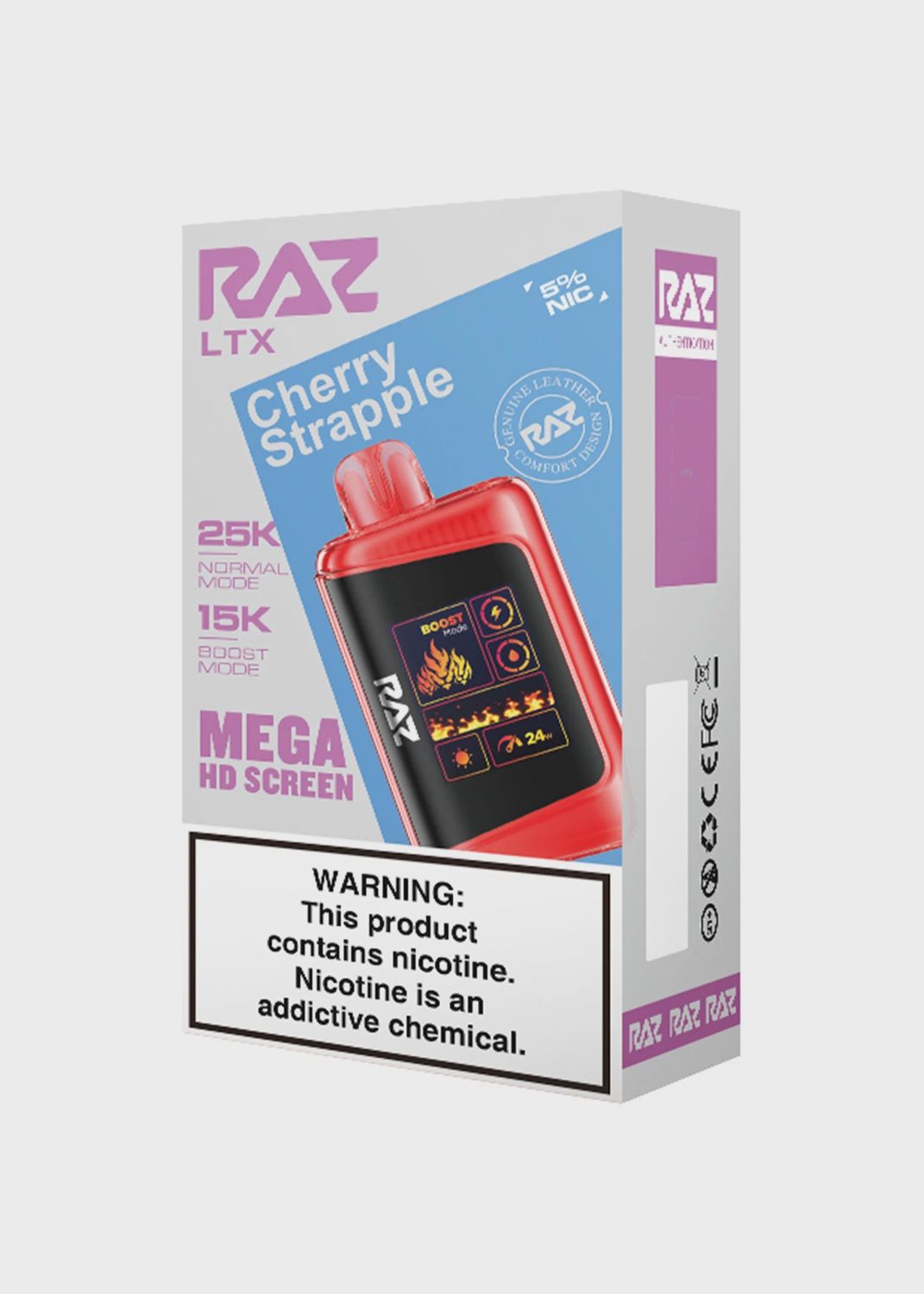 RAZ LTX 25K CHERRY STRAPPLE 16ML 5/CT