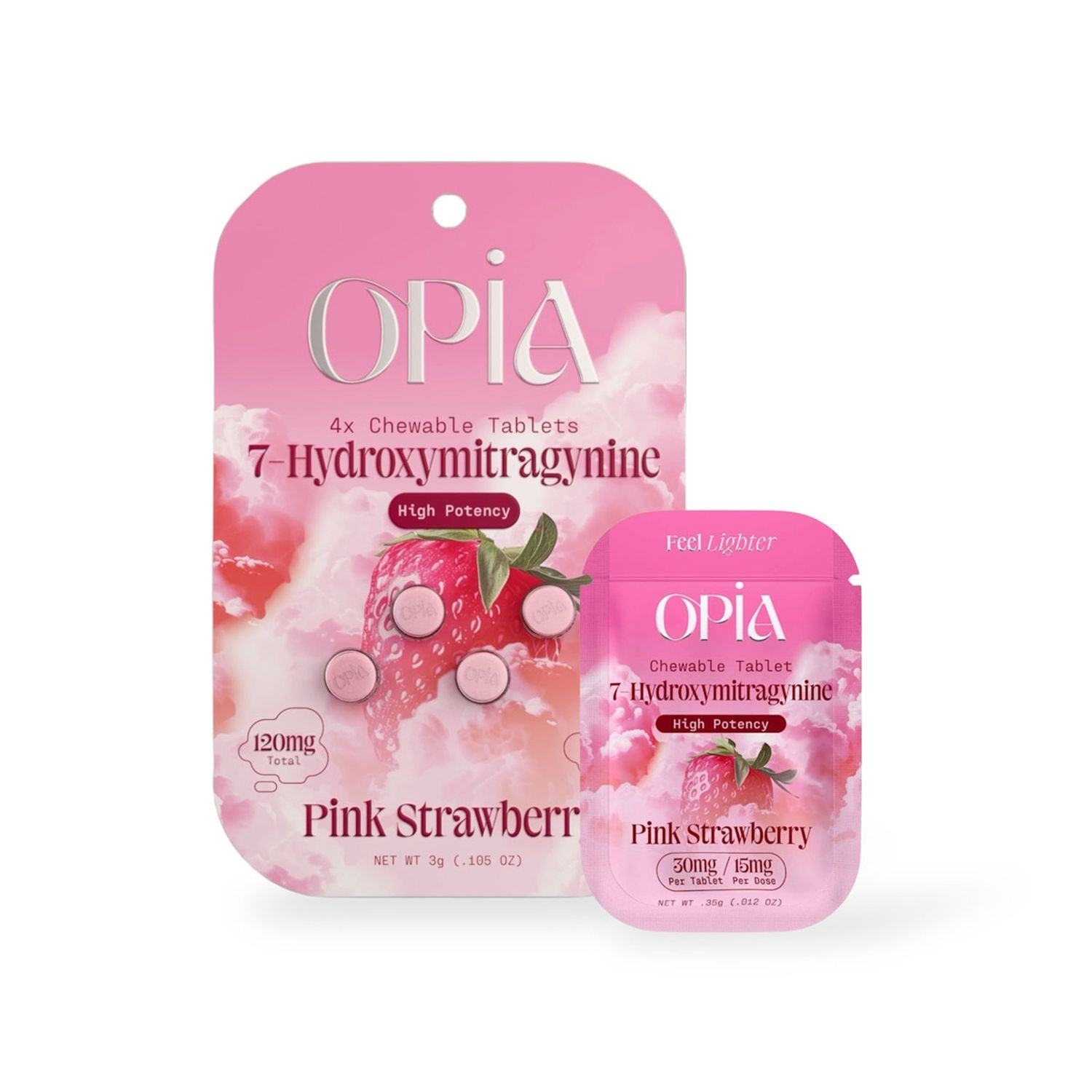 OPIA PINK STRAWBERRY HIGH POTENCY 7- HYDROXYMITRAGYNINE 30MG 10/4/CT