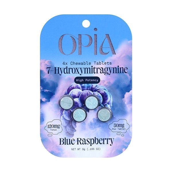 OPIA BLUE RASPBERRY HIGH POTENCY 7- HYDROXYMITRAGYNINE 30MG 10/4/CT