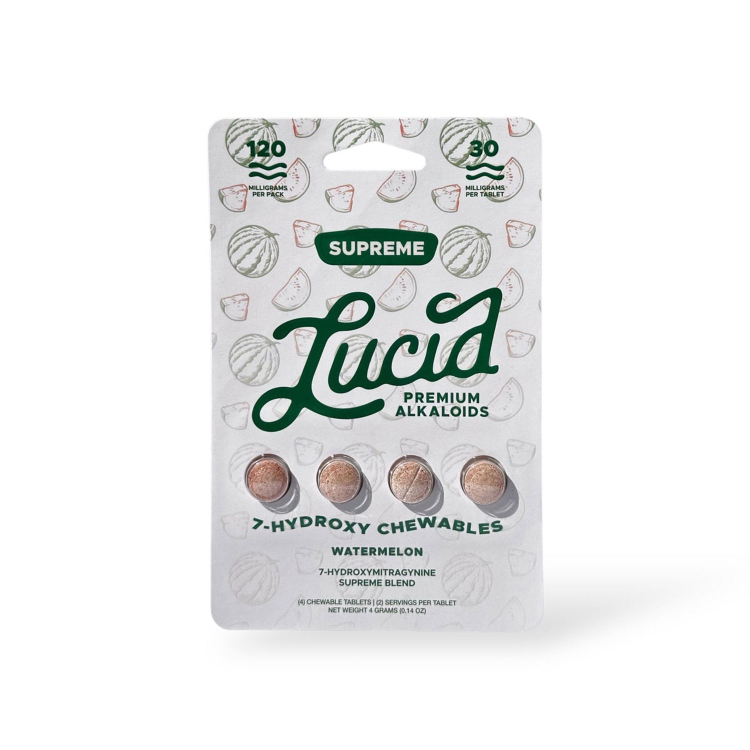 LUCID WATERMELON 7-HYDROXY CHEWABLES 10/CT