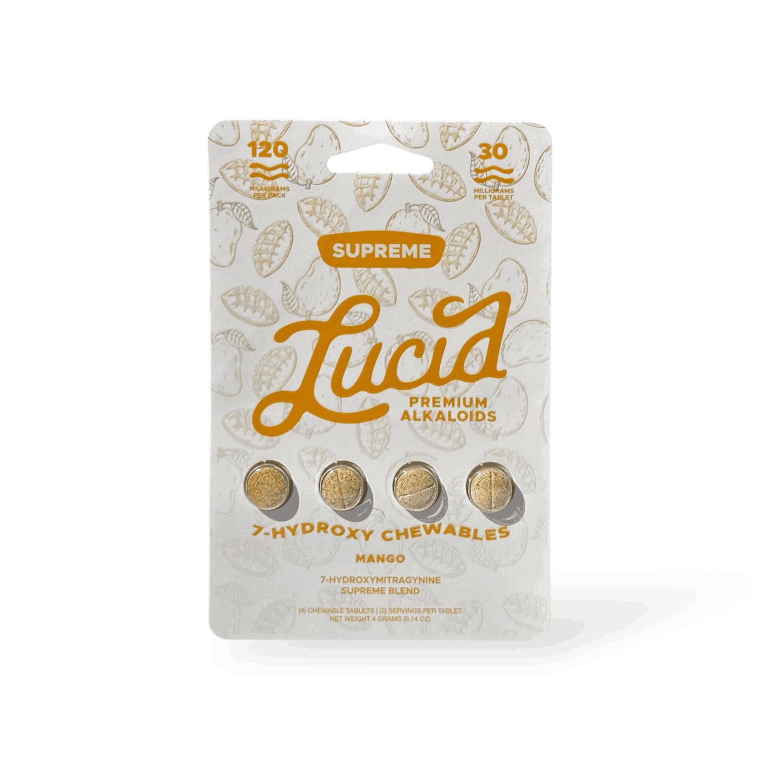 LUCID MANGO 7-HYDROXY CHEWABLES 10/CT