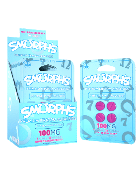 SMURPHS KIWI DRAGON BERRY 100MG 7-HYDROXYMITRAGYNINE 10/CT