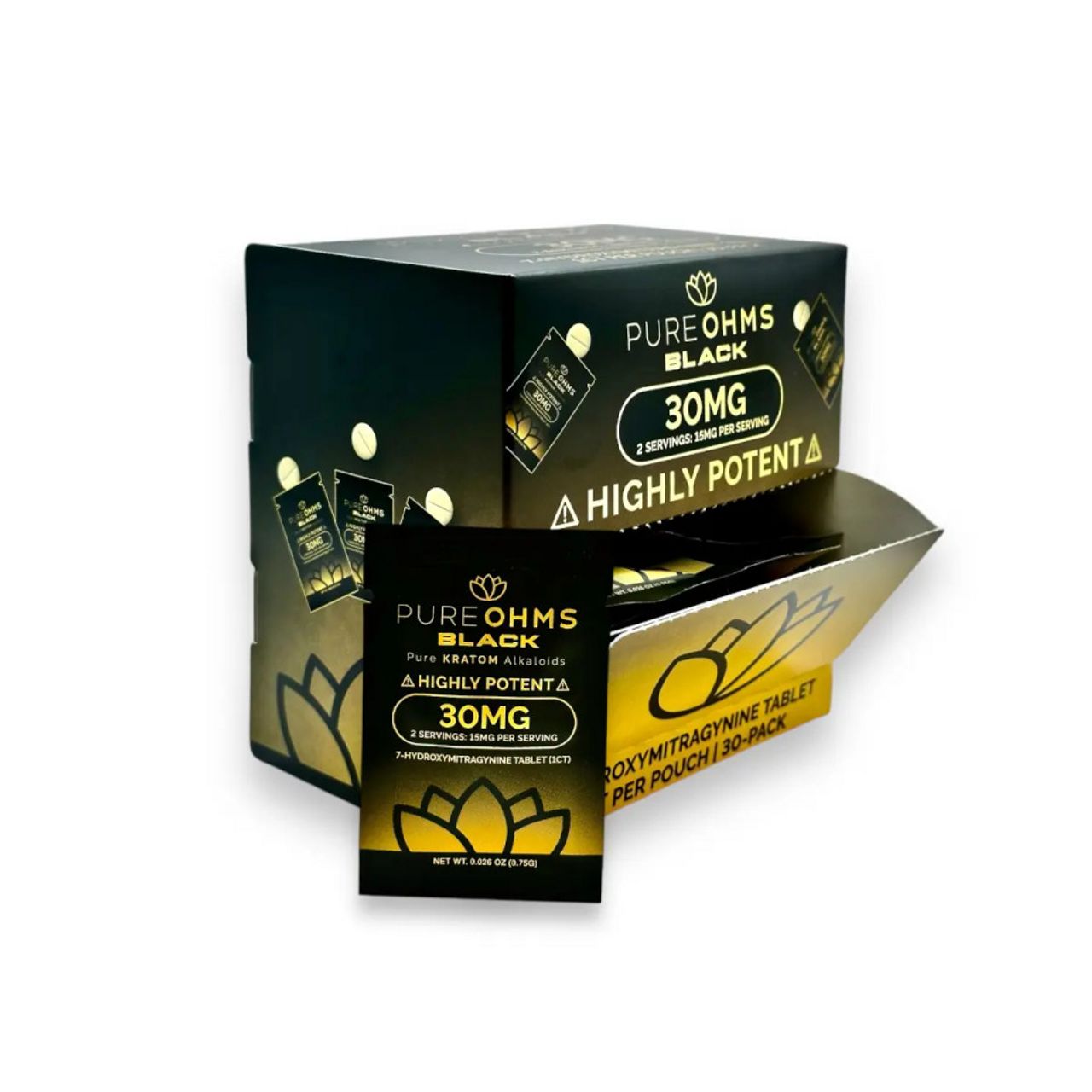 PURE OHMS BLACK 30MG 30/CT