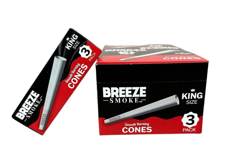 BREEZE PAPER CONES KING SIZE (3PK) 24/CT