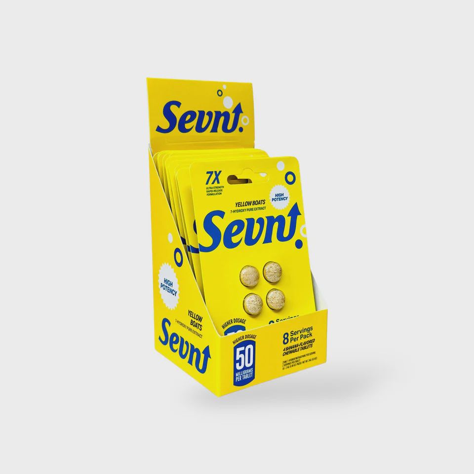 SEVN PSEUDO 7HYDROXY TABS YELLOW BOATS BANANA 50MG 4PK SUDO 10/CT