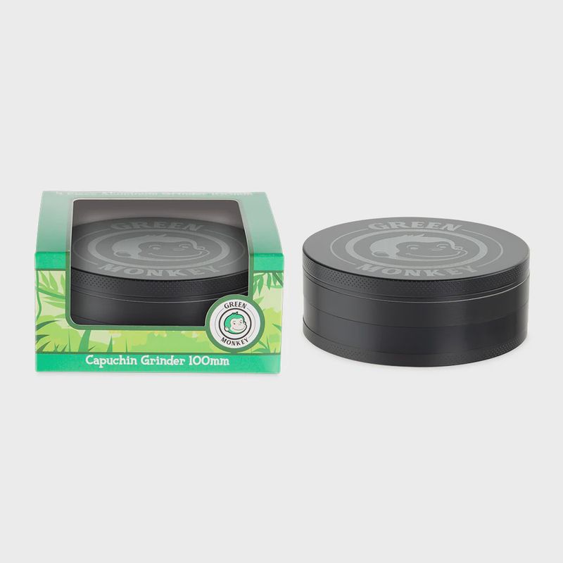 GREEN MONKEY GRINDER 4PC CAPUCHIN BLACK (100MM)