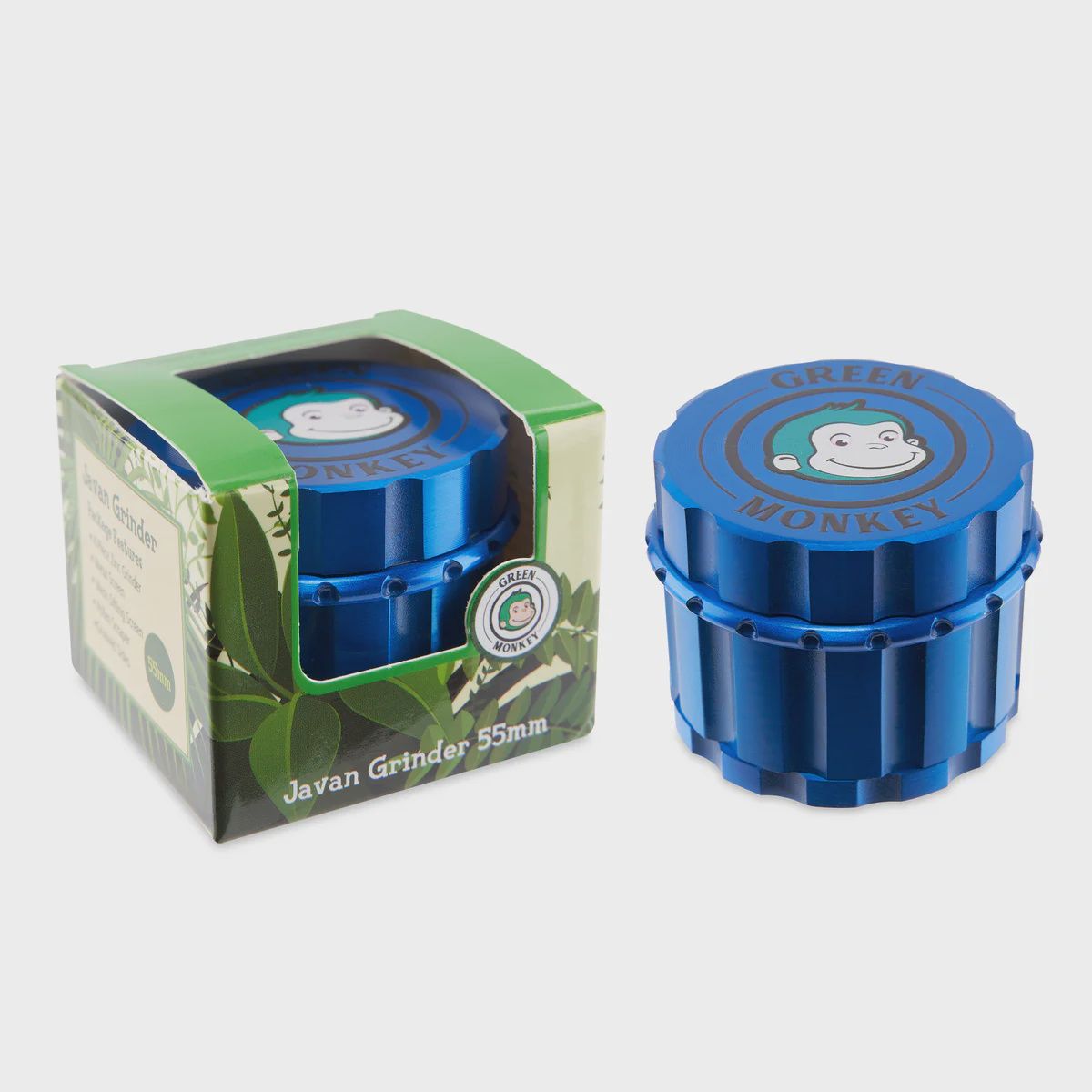 GREEN MONKEY GRINDER 4PC JAVAN (55MM), COLOR: BLUE