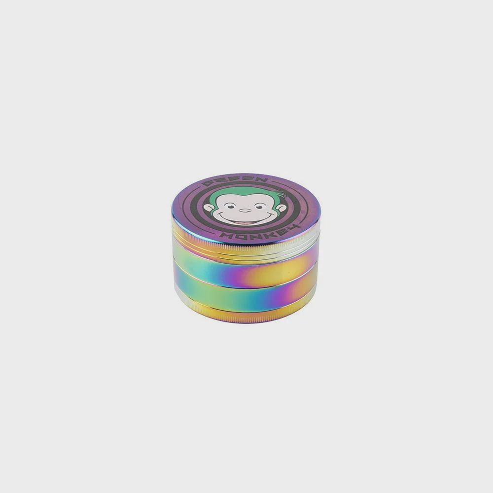 GREEN MONKEY GRINDER 4PC CAPUCHIN (75MM), COLOR: RAINBOW