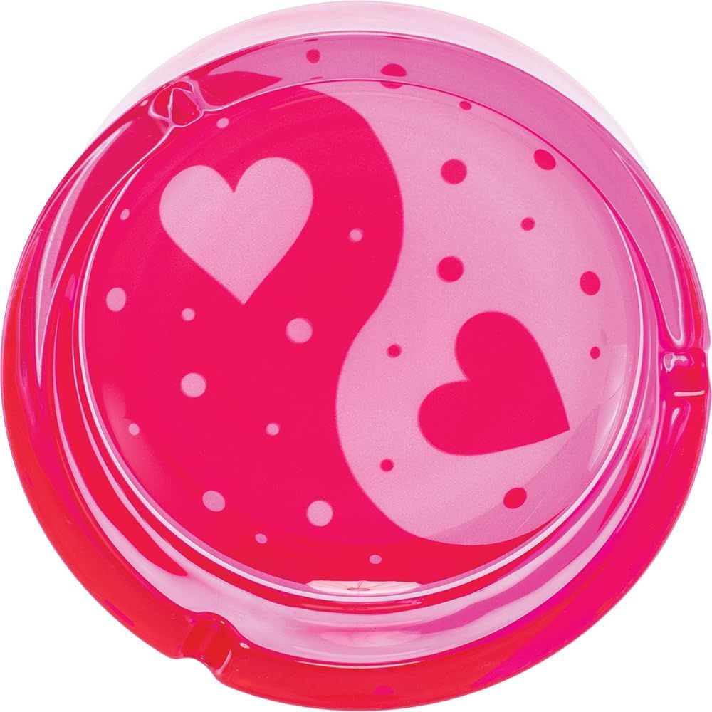 FUJIMA ASHTRAY GLOW HEART DESIGN 6/CT