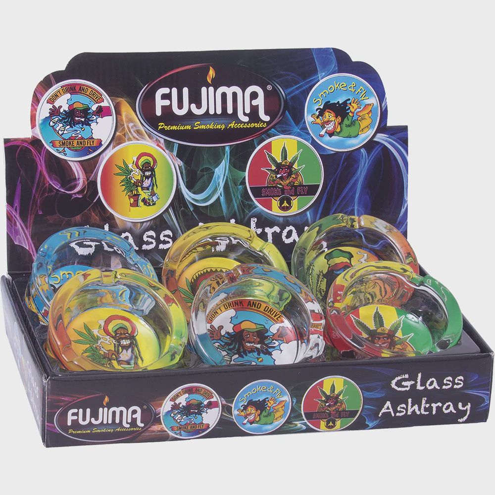 FUJIMA ASHTRAY RASTA &amp; JAMAICAN DESIGN 6/CT