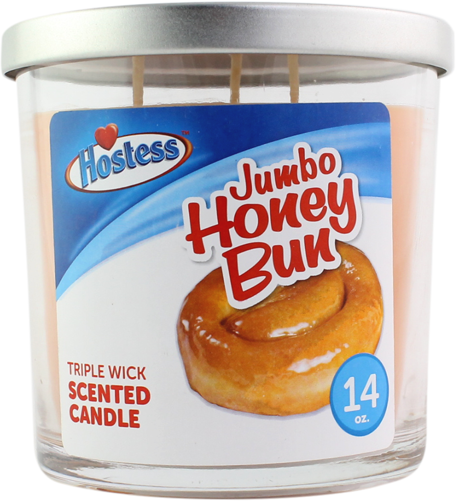 HOSTESS JUMBO HONEY BUN TRIPLE WICK SCENTED CANDLE 14 OZ