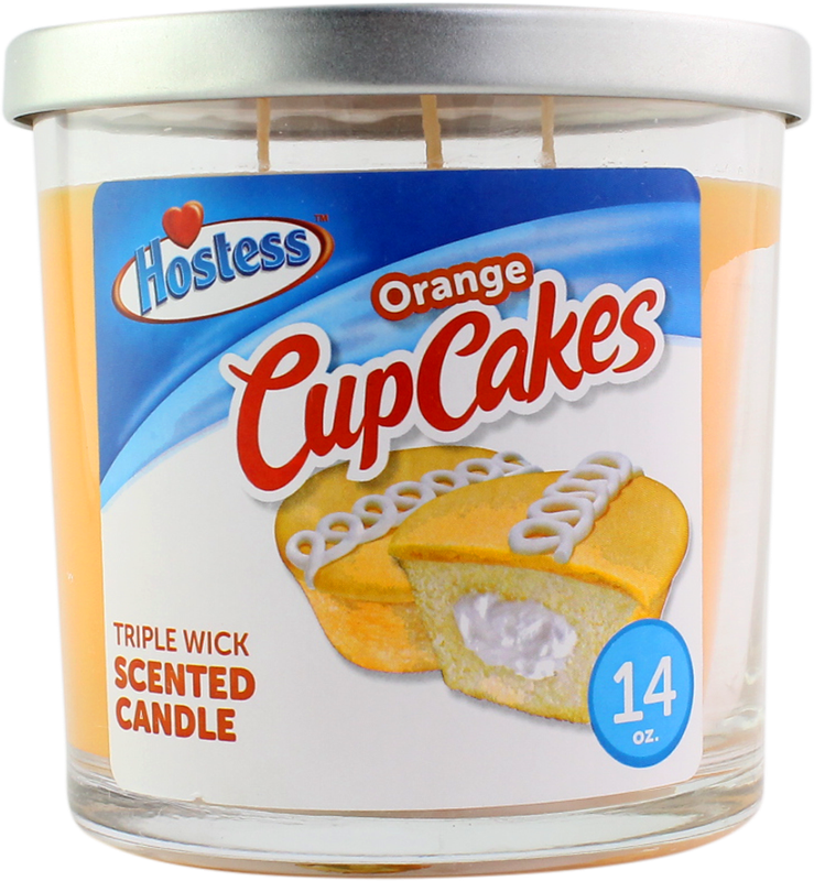 HOSTESS ORANGE CUPCAKES TRIPLE WICK SCENTED CANDLE 14 OZ