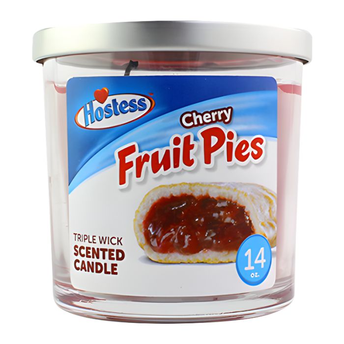 HOSTESS CHERRY FRUIT PIES TRIPLE WICK SCENTED CANDLE 14 OZ
