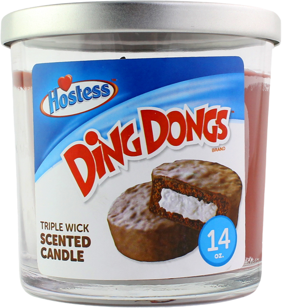 HOSTESS DING DONGS TRIPLE WICK SCENTED CANDLE 14 OZ