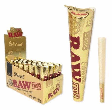 RAW ETHERAL CONES 1 1/4 (6PK) 32/CT