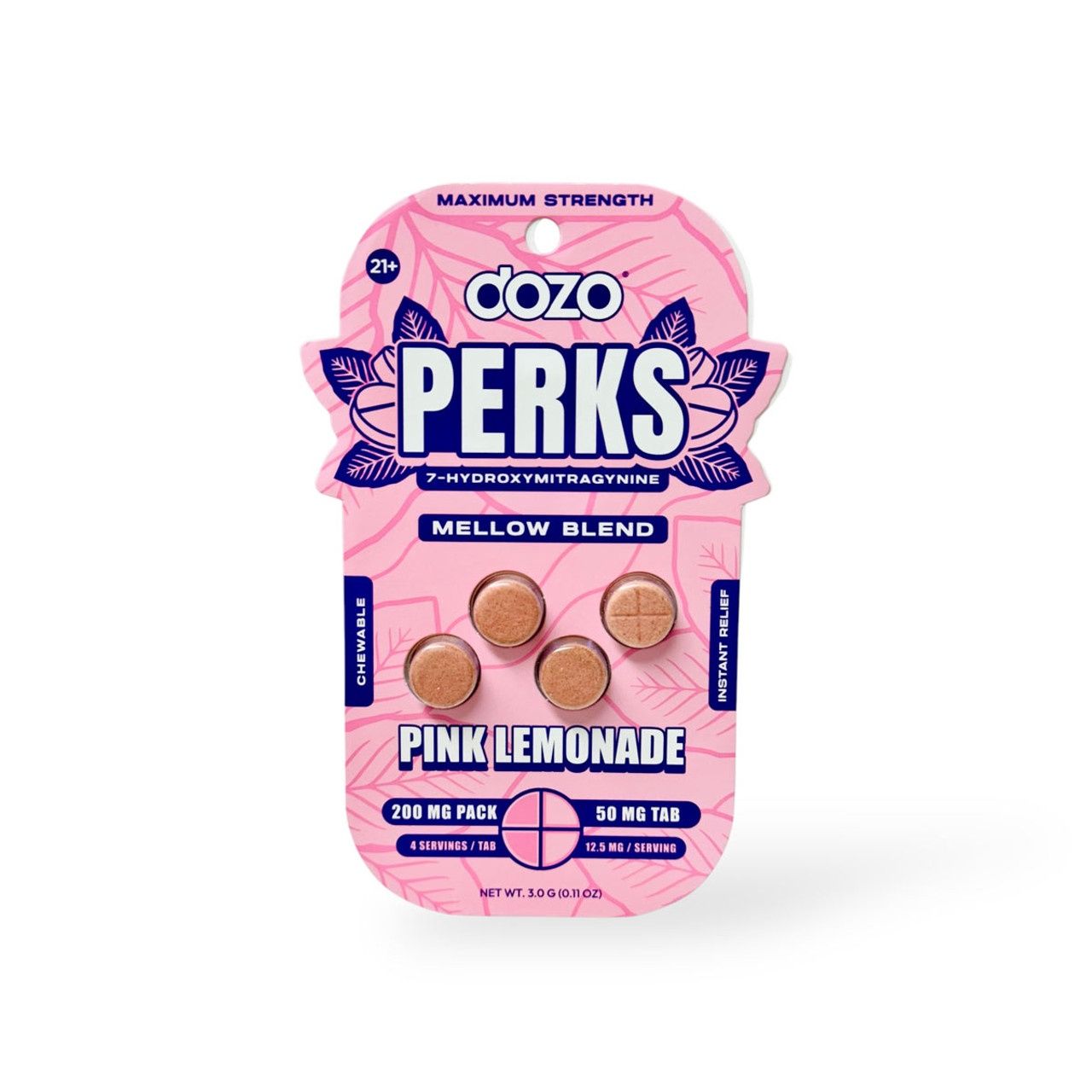 PERKS PINK LEMONADE BLEND 50MG 7-HYDROXYMITRAGYNINE 10/CT