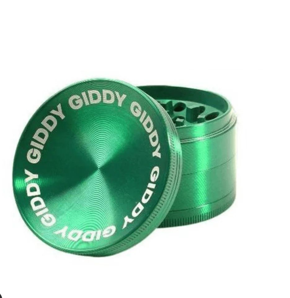 GIDDY GRINDER 4 PARTS - 63MM, COLOR: GREEN