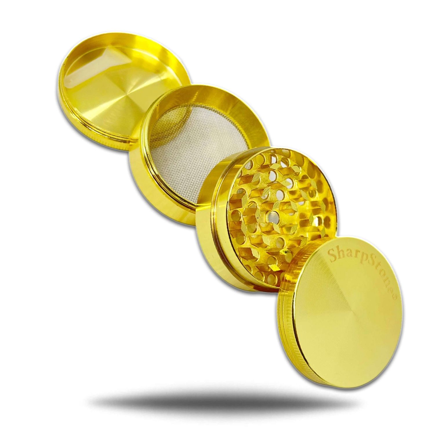 SHARPSTONE GRINDER 55MM 4 PARTS GOLD