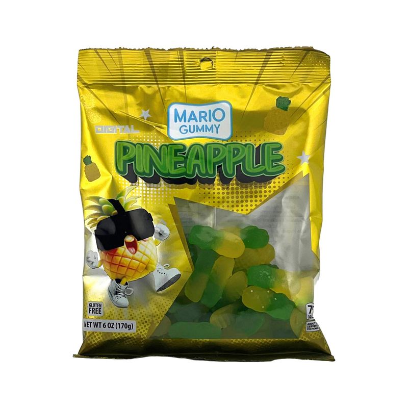 MARIO GUMMY PINEAPLLE 6OZ 12/PK