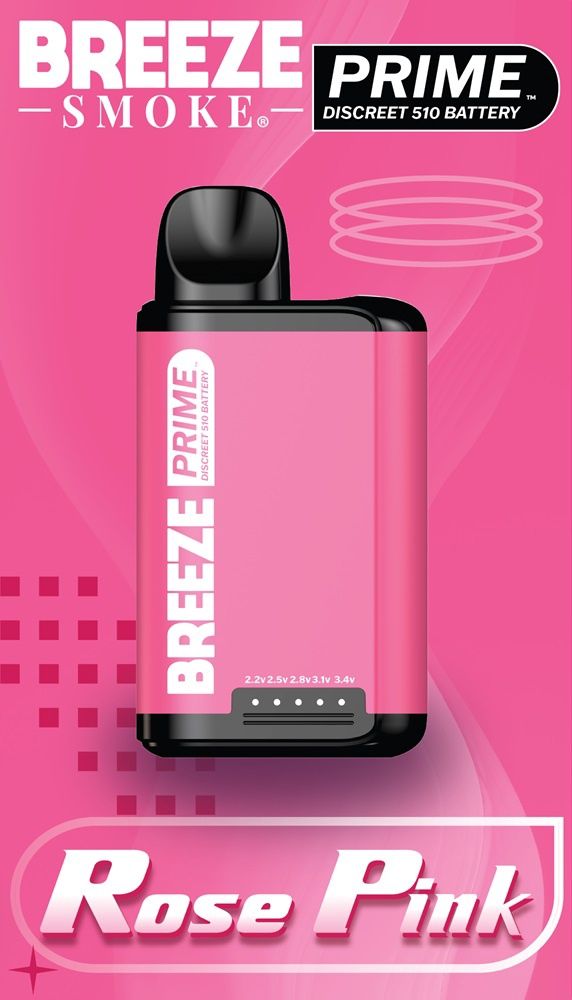 BREEZE PRIME DISCREET BATTERY FOR CARTRIDGES - ROSE GOLD 5/CT