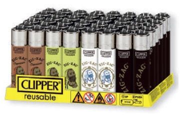 CLIPPER LIGHTER ZIG ZAG ASST. COLORS 48/CT