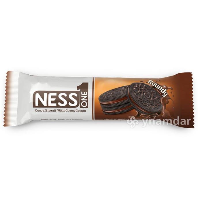 NESS ONE ROUNDY COCOA BISCUIT WITH COCOA CREAM 56G 24/CT