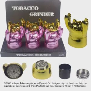 GRINDER PIGS AND CATS 4PC 6/CT {GR340}