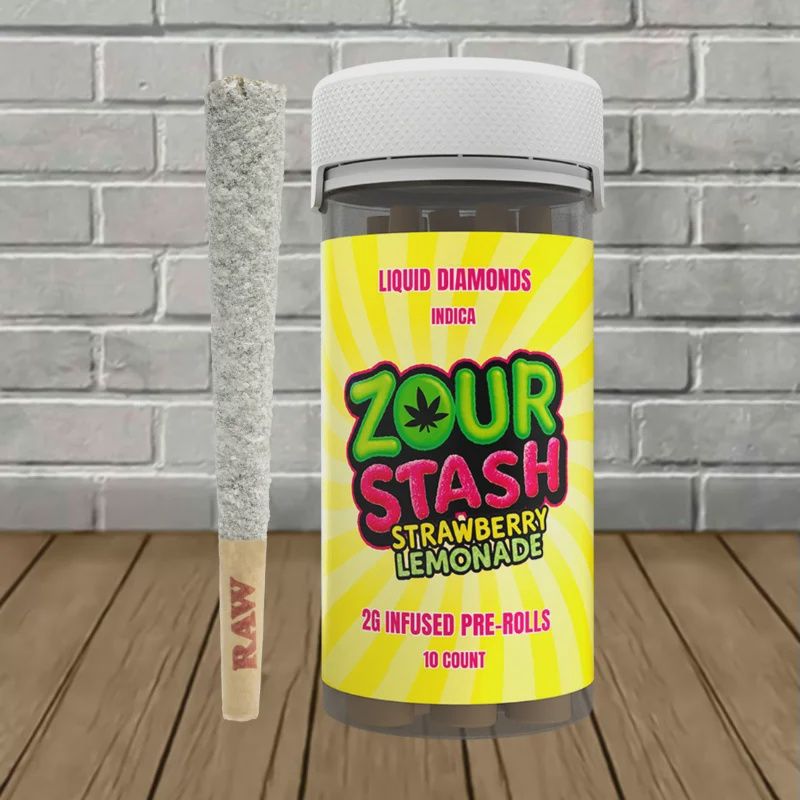 ZOUR STASH STRAWBERRY LEMONADE (I) 2G PRE ROLL THCA 10/CT