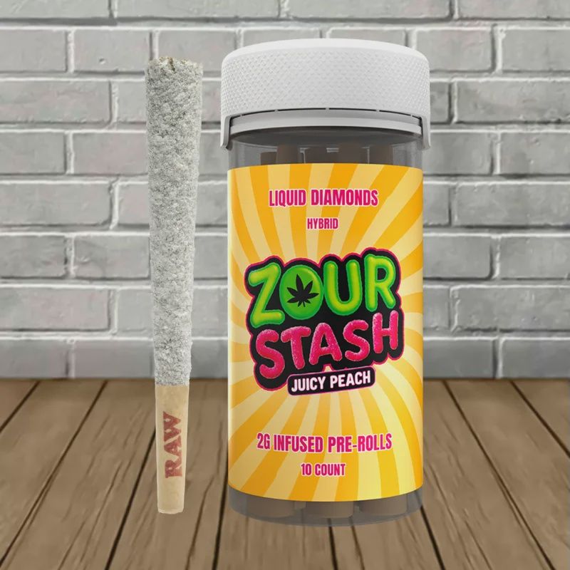ZOUR STASH JUICY PEACH (H) 2G PRE ROLL THCA 10/CT