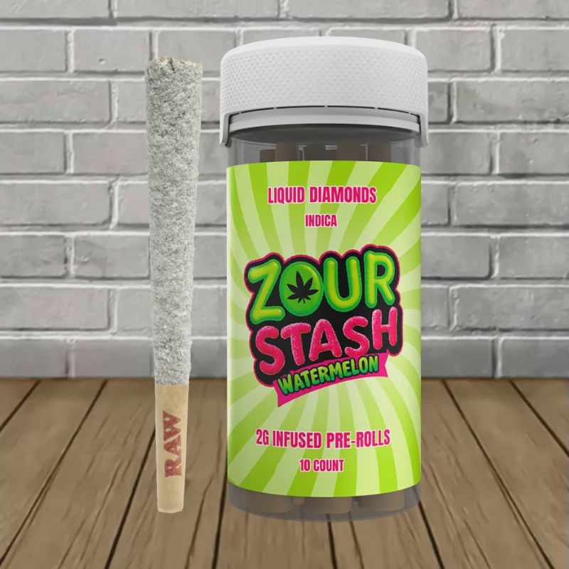 ZOUR STASH WATERMELON (I) 2G PRE ROLL THCA 10/CT