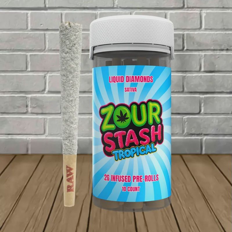 ZOUR STASH TROPICAL (S) 2G PRE ROLL THCA 10/CT