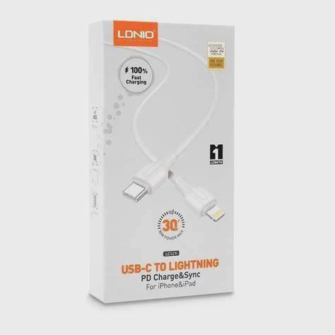LDNIO 30W DATA CABLE CHARGE &amp; SYNC LC901I C-TYPE TO LIGHTNING 1000MM