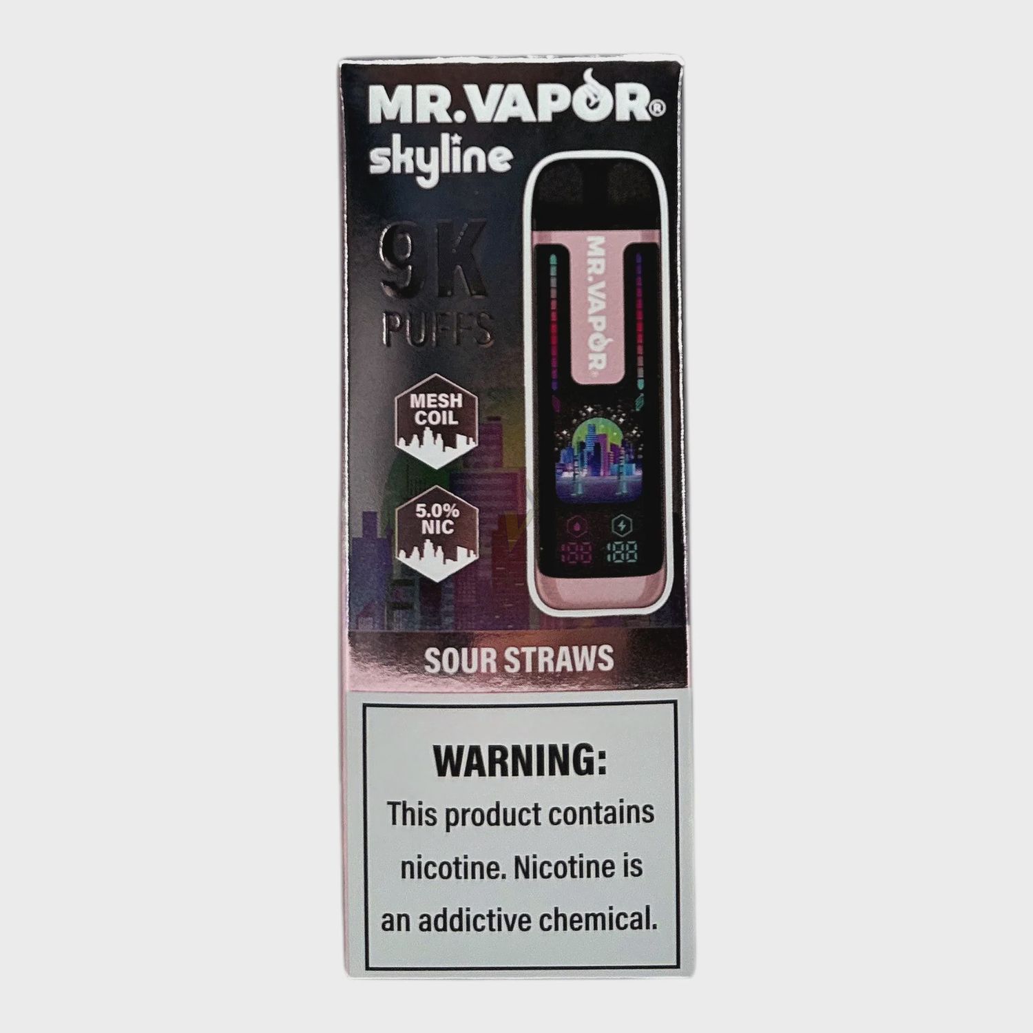 MR VAPOR SKYLINE 5% SOUR STRAWS 5/CT