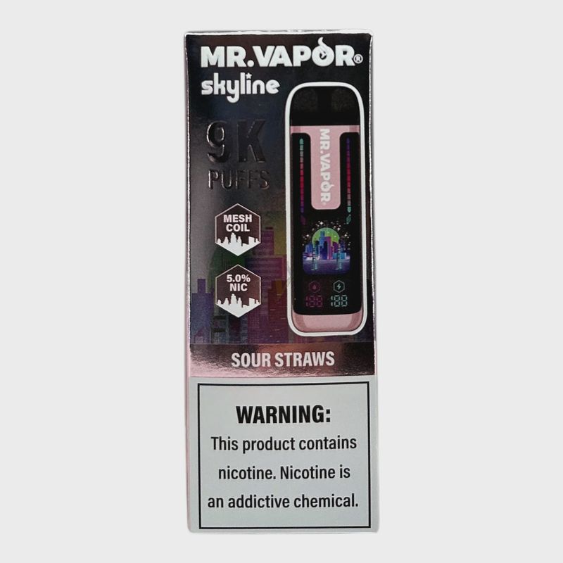 MR VAPOR SKYLINE 5% SOUR STRAWS 5/CT