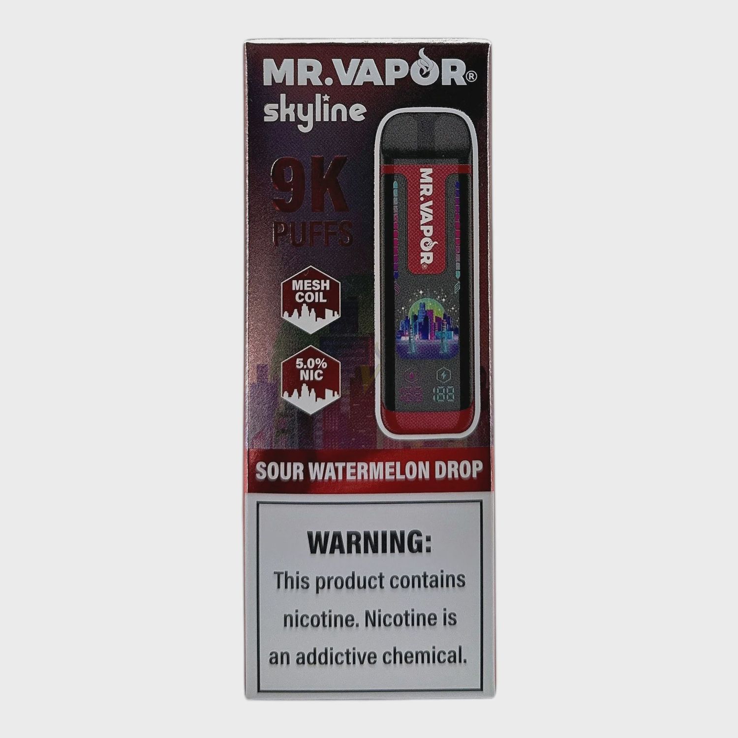 MR VAPOR SKYLINE 5% SOUR WATERMELON DROP 5/CT