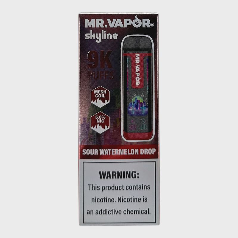 MR VAPOR SKYLINE 5% SOUR WATERMELON DROP 5/CT
