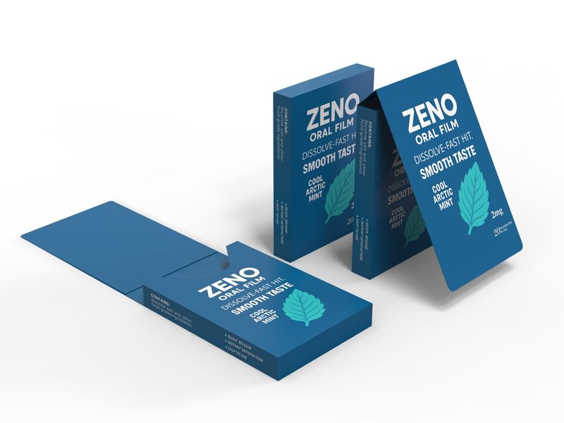 ZENO ORAL FILM COOL ARCTIC MINT 2MG 20 FILMS 10/CT