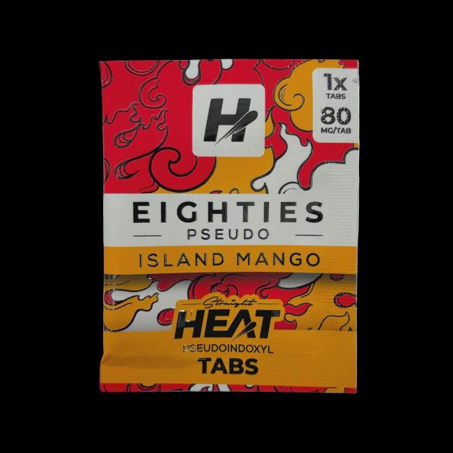STRAIGHT HEAT ISLAND MANGO 80MG PSEUDO + 7-OH TABS 1PK 25/CT