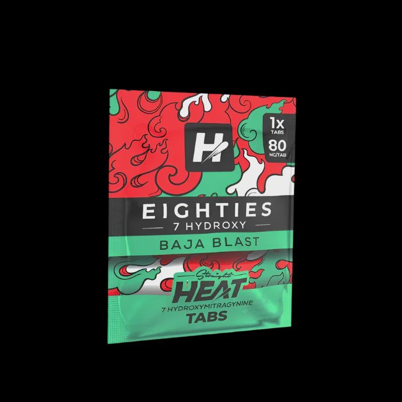 STRAIGHT HEAT BAJA BLAST 80MG 7-OH TABS 1PK 25/CT