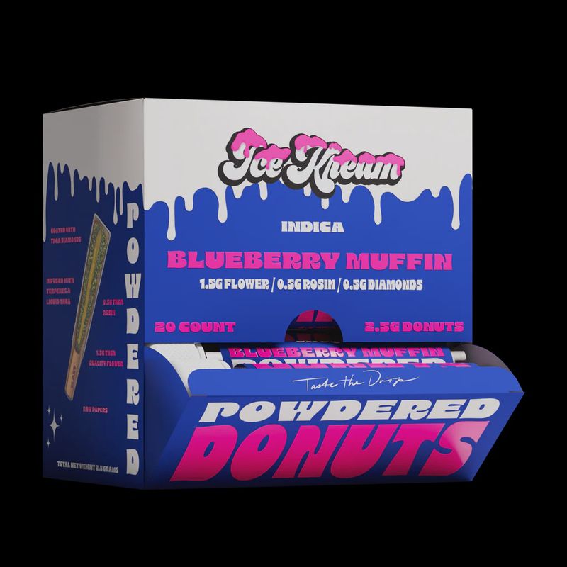 ICE KREAM BLUEBERRY MUFFIN (I) 2.25G PRE ROLL POWDER DONUTS 20/CT