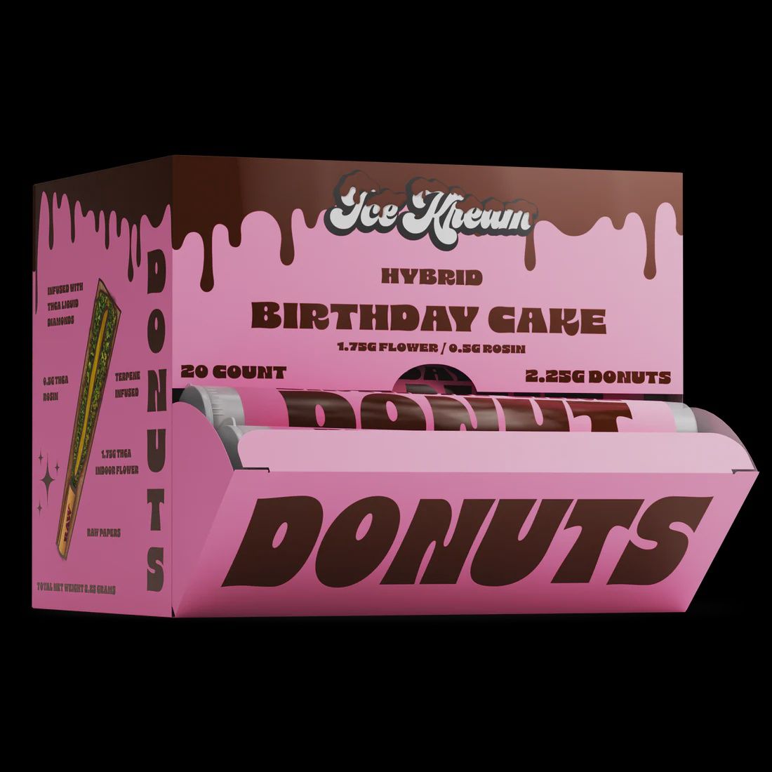 ICE KREAM BIRTHDAY CAKE (H) 2.25G PRE ROLL DONUTS 20/CT