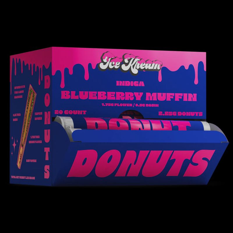 ICE KREAM BLUEBERRY MUFFIN (I) 2.25G PRE ROLL DONUTS 20/CT