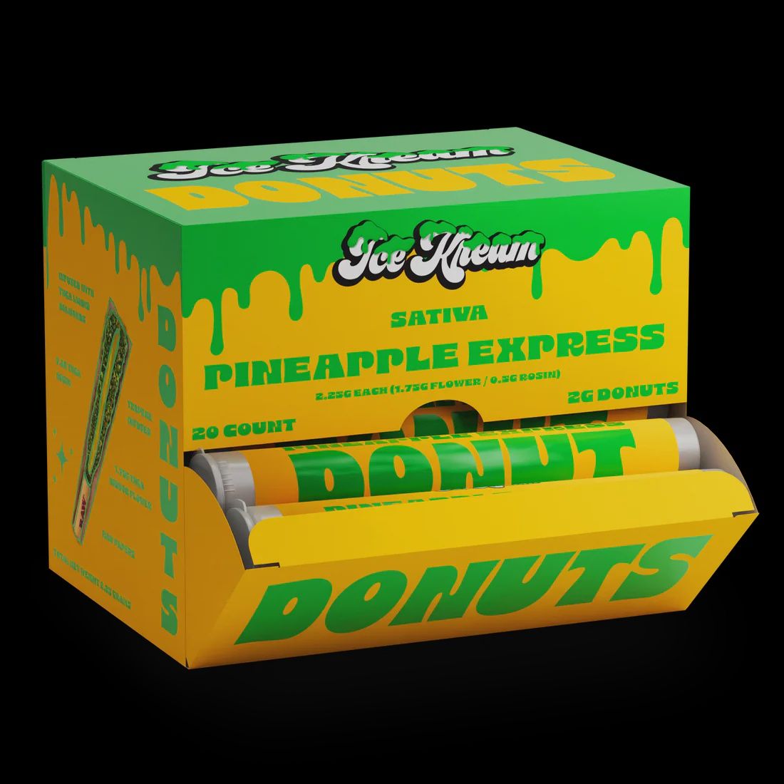 ICE KREAM PINEAPPLE EXPRESS (S) 2.25G PRE ROLL DONUTS 20/CT