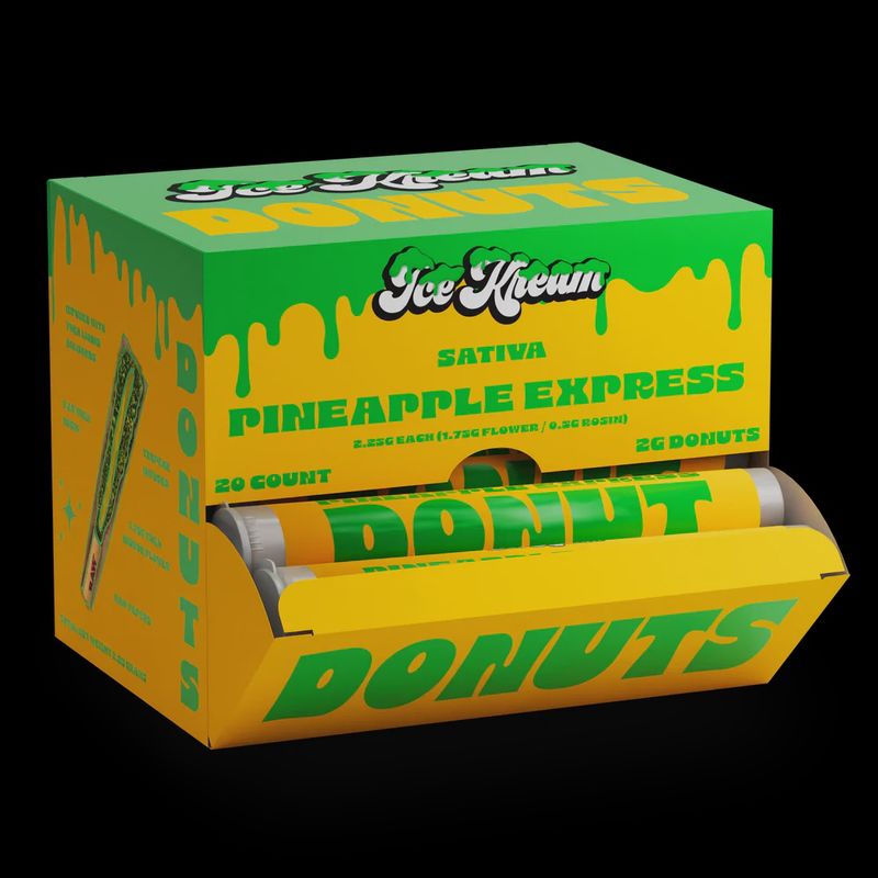 ICE KREAM PINEAPPLE EXPRESS (S) 2.25G PRE ROLL DONUTS 20/CT