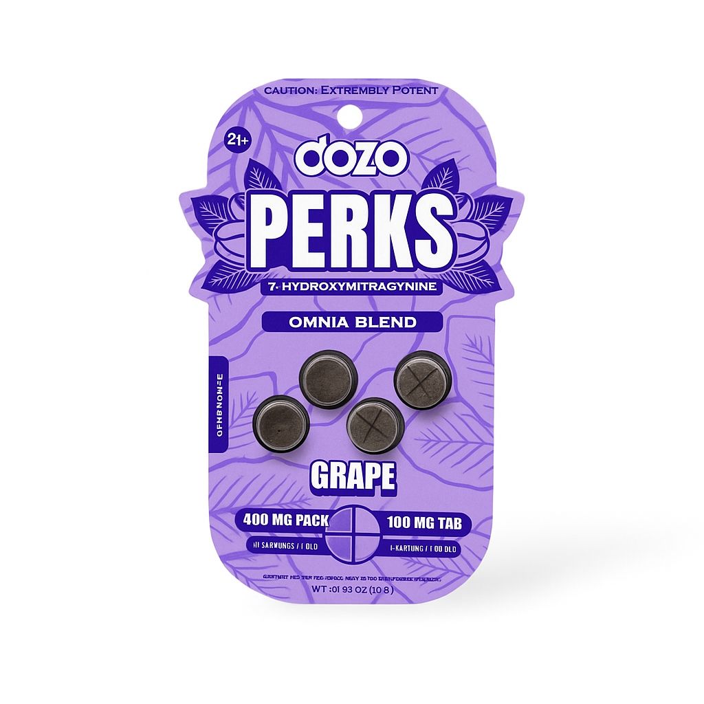 PERKS GRAPE OMNIA BLEND 400MG 7-HYDROXYMITRAGYNINE 5/CT
