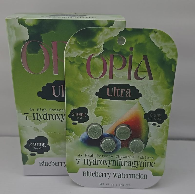 OPIA ULTRA BLUEBERRY WATERMELON HIGH POTENCY 7- HYDROXYMITRAGYNINE 60MG 10/4/CT